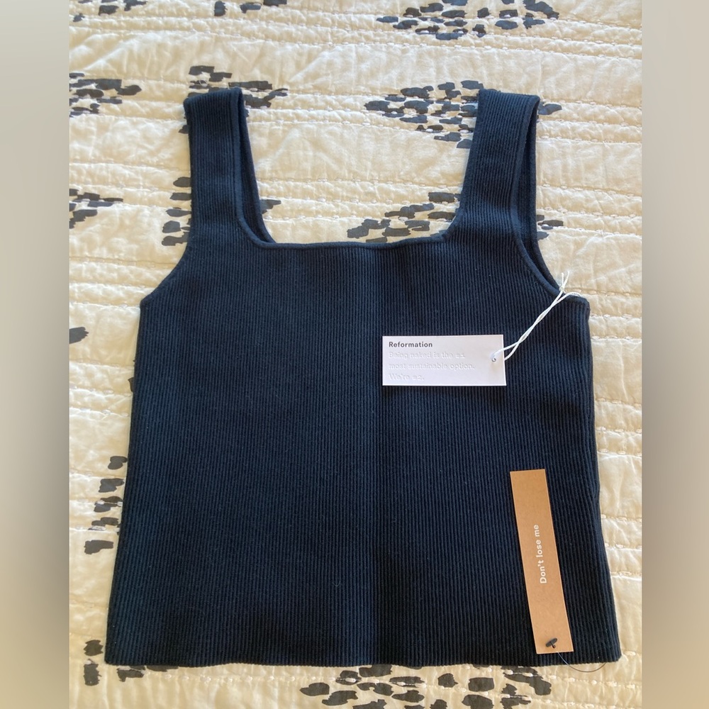 Reformation Julia ribbed sweater top